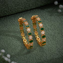 Green Petal Stone Bangles