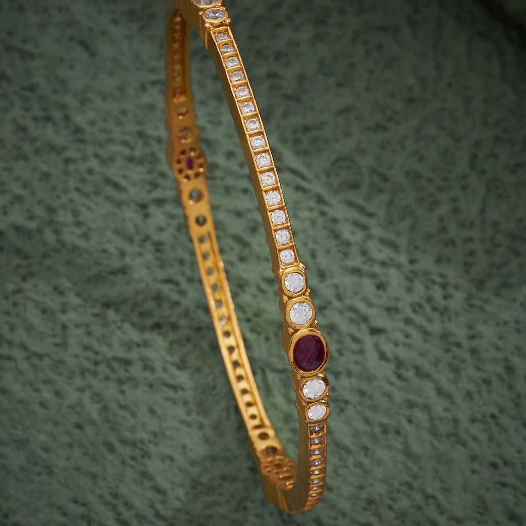 Oval-Rosy Stone Bangles