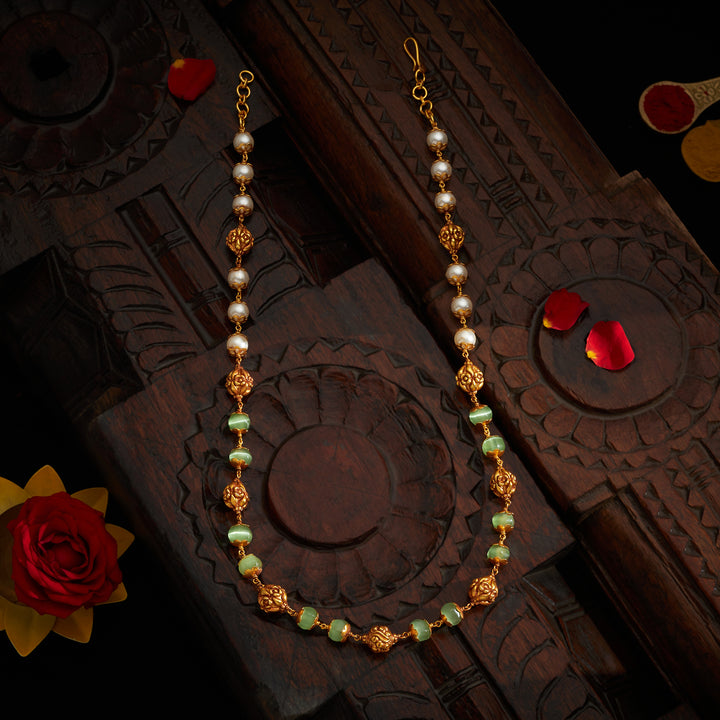 Mint-Pearl Antique Mala