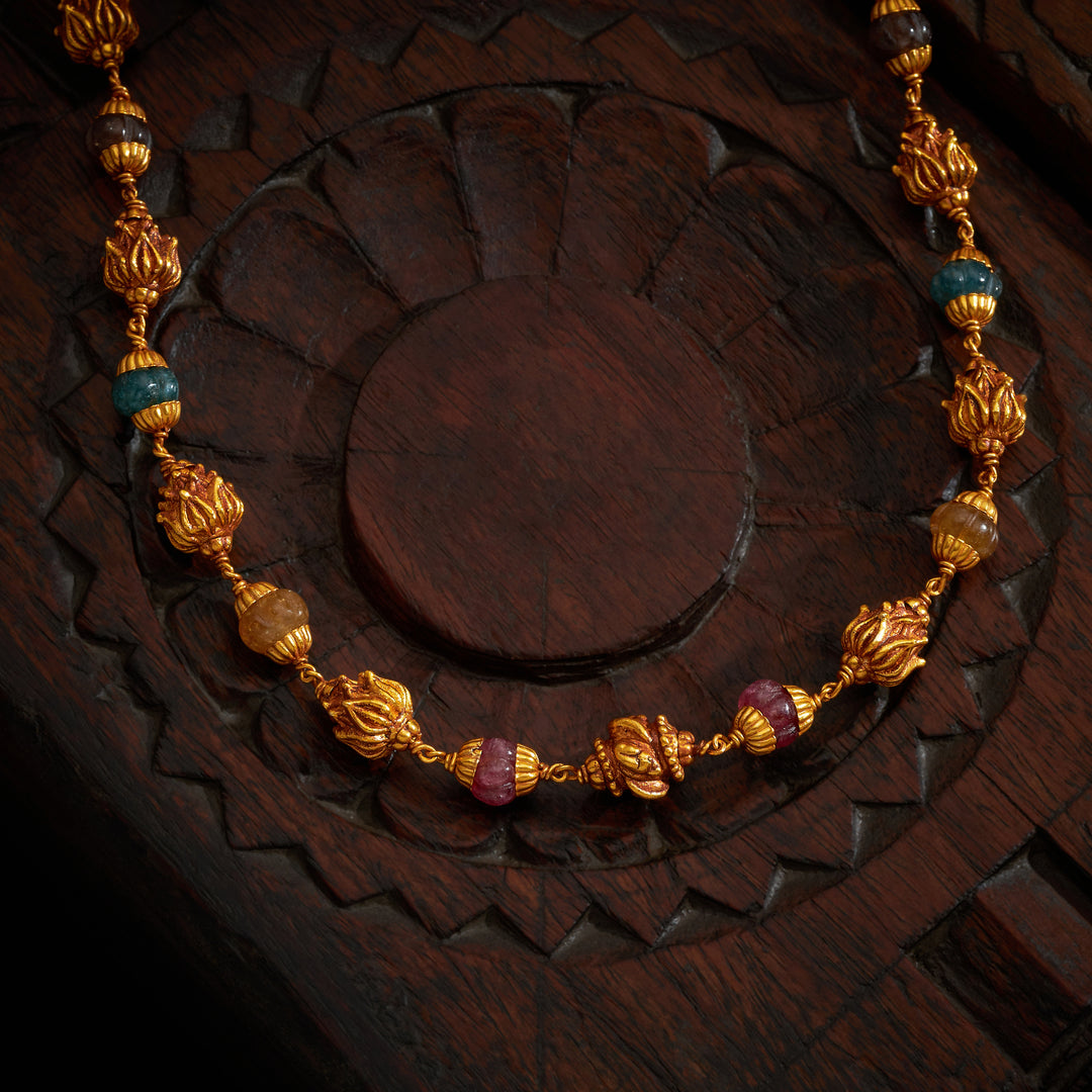 Lotus Antique Beaded Mala