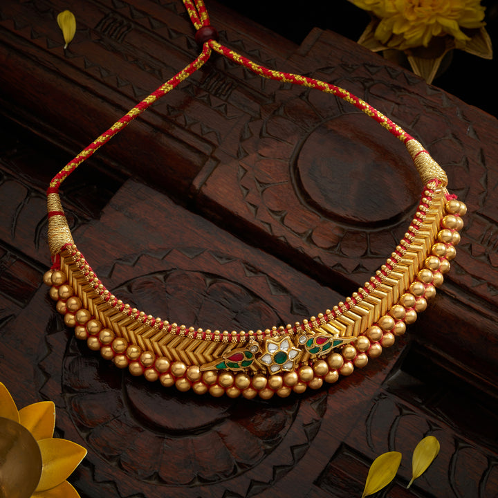 Parrot-Phool Antique Choker