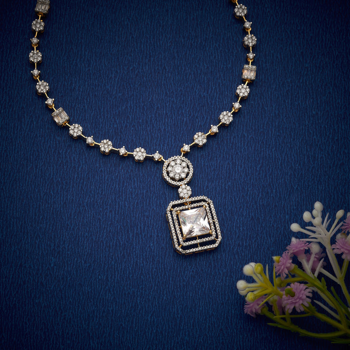 Ember Gold CZ Necklace Set