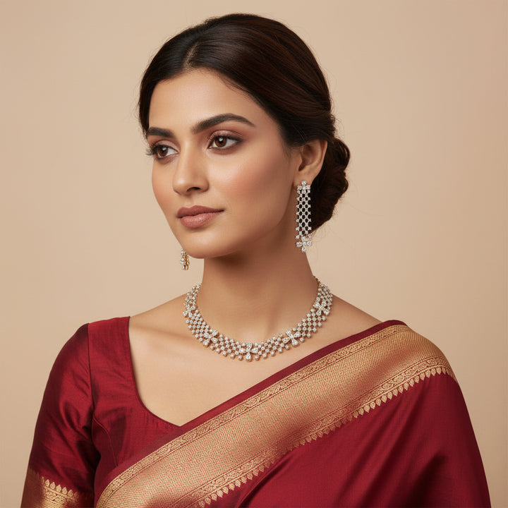 Sunheri Stories CZ Necklace Set