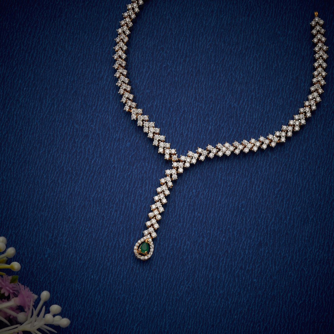 Gilded Petal CZ Necklace Set