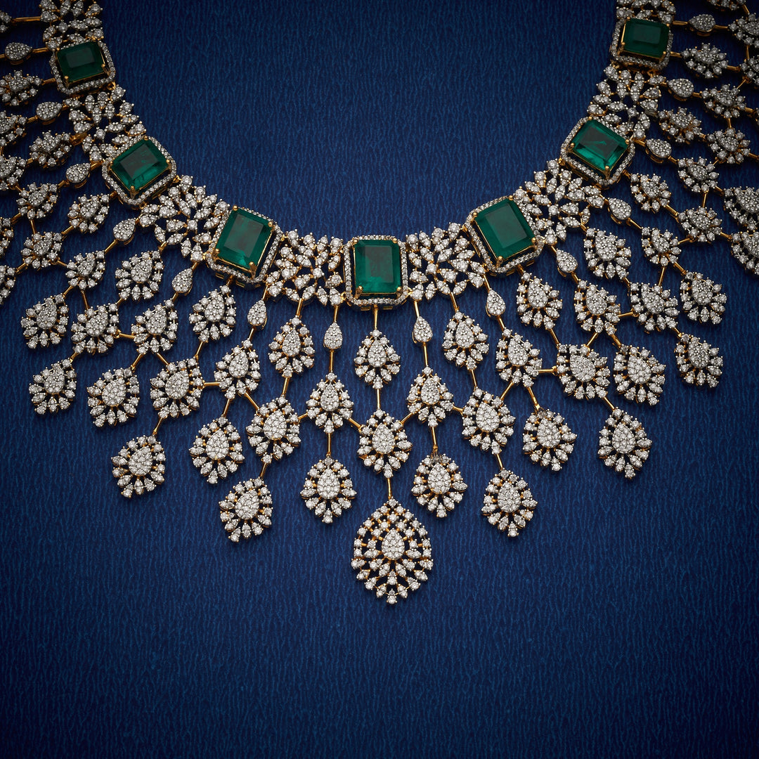 Crowned Carats CZ Necklace Set