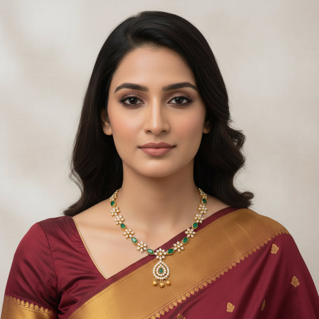 Swarnaprada Pear Stone Necklace