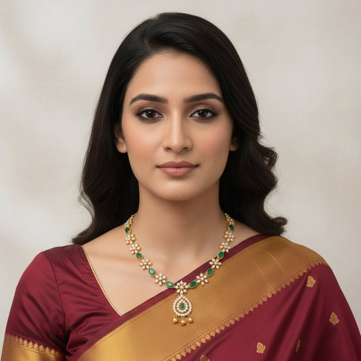 Swarnaprada Pear Stone Necklace