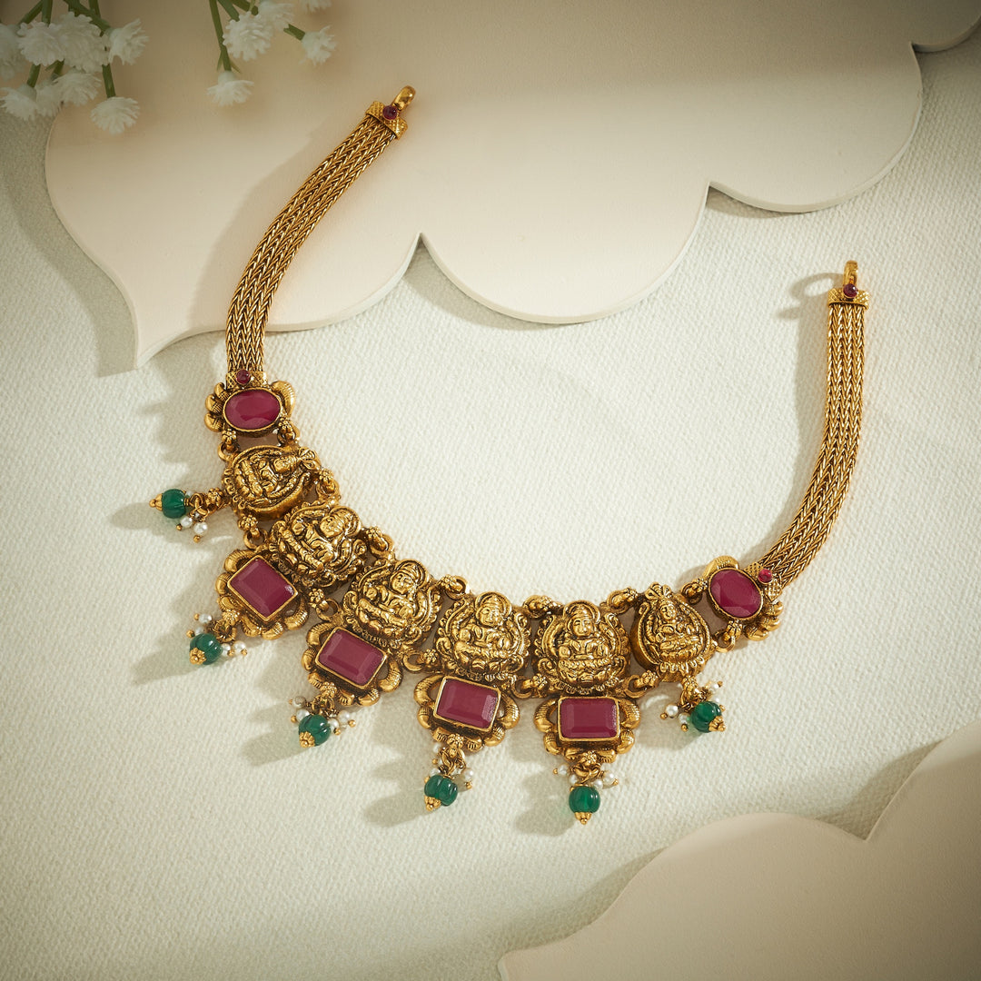 Indhira Temple Choker