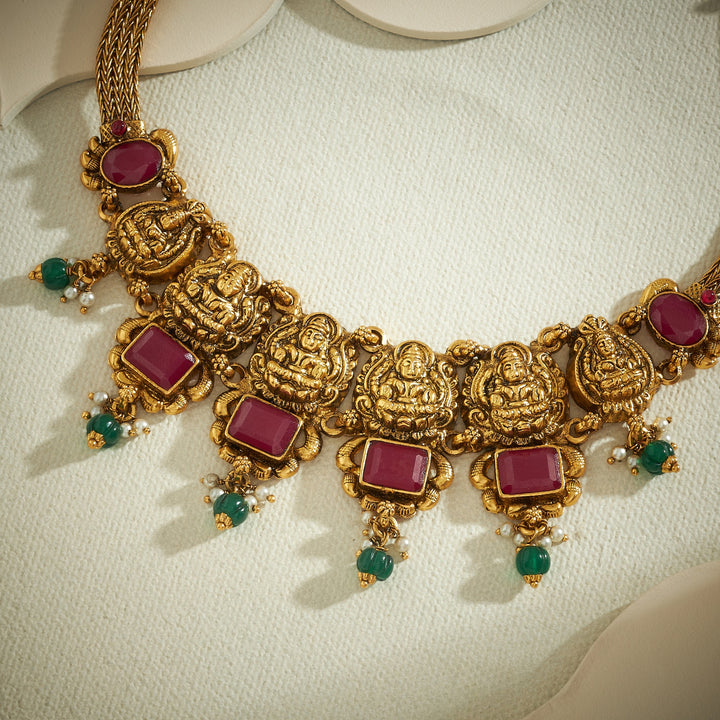 Indhira Temple Choker