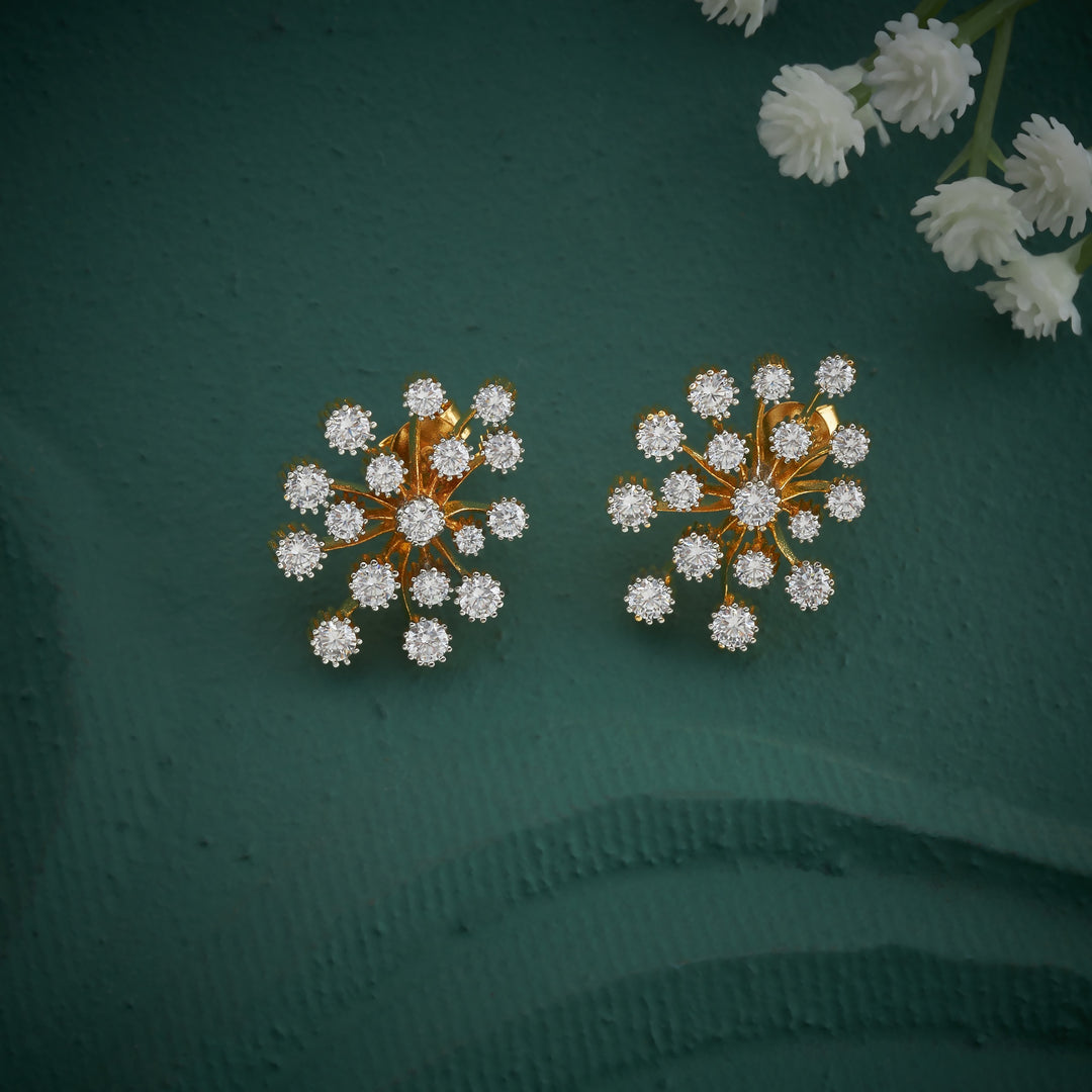 White Floral CZ Necklace Set