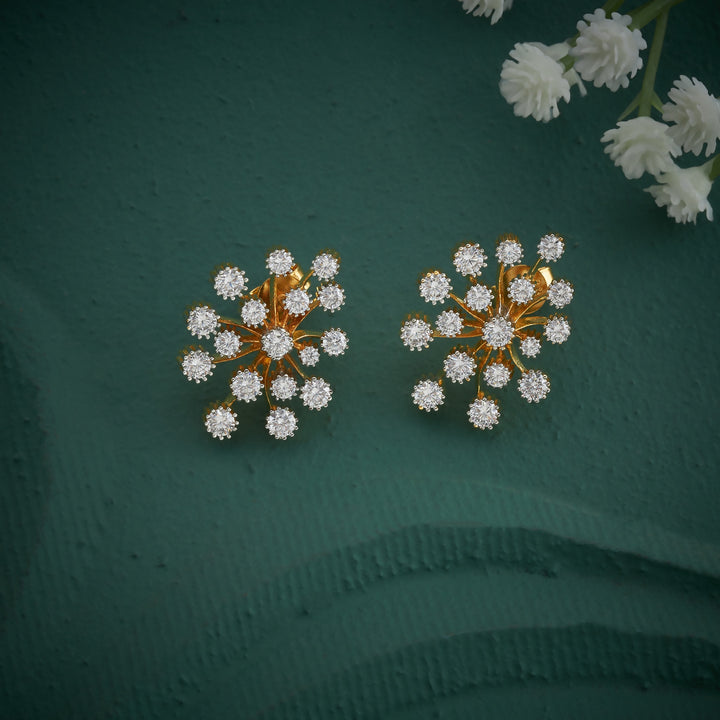 White Floral CZ Necklace Set