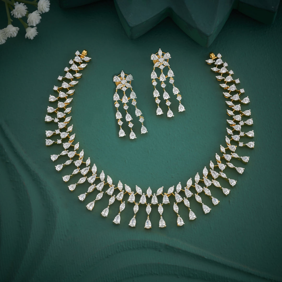 Golden Daisy CZ Set