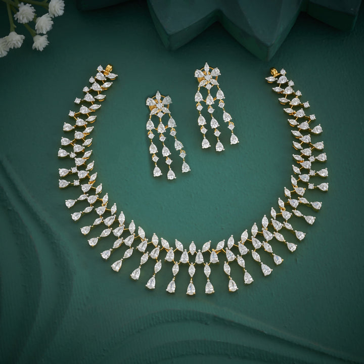 Golden Daisy CZ Set