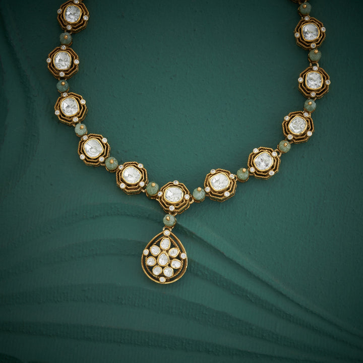 Moissanite Green Necklace Set