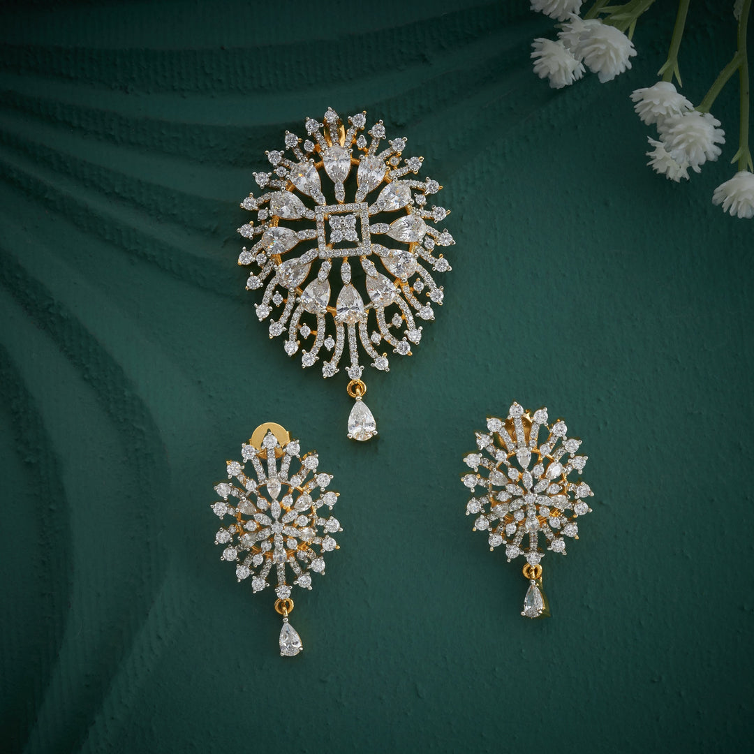 Radiant CZ  Pendant Set