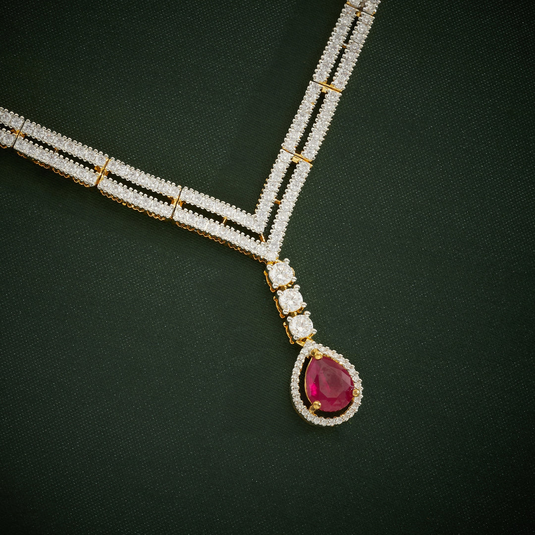 Pearvia CZ Necklace Set