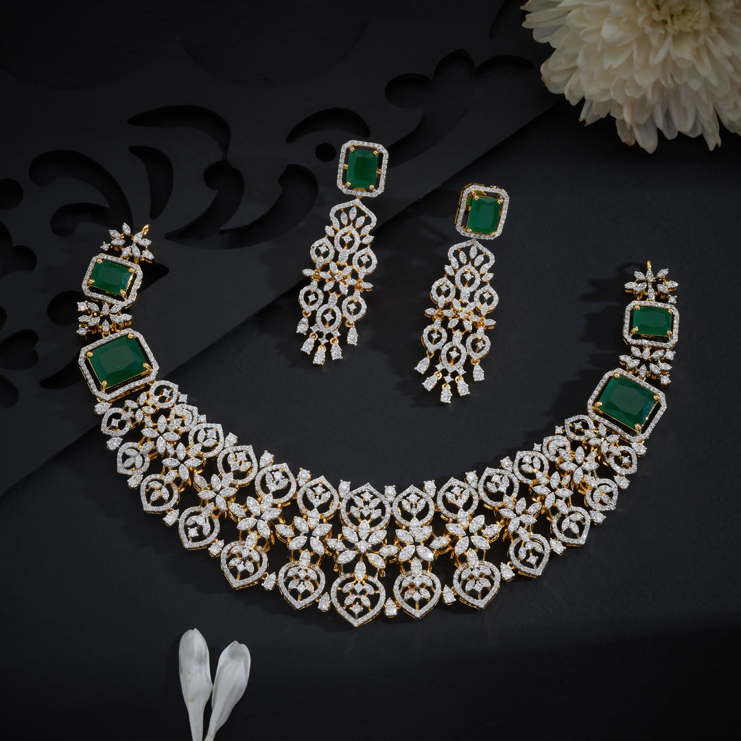 Rectoriae CZ Necklace Set
