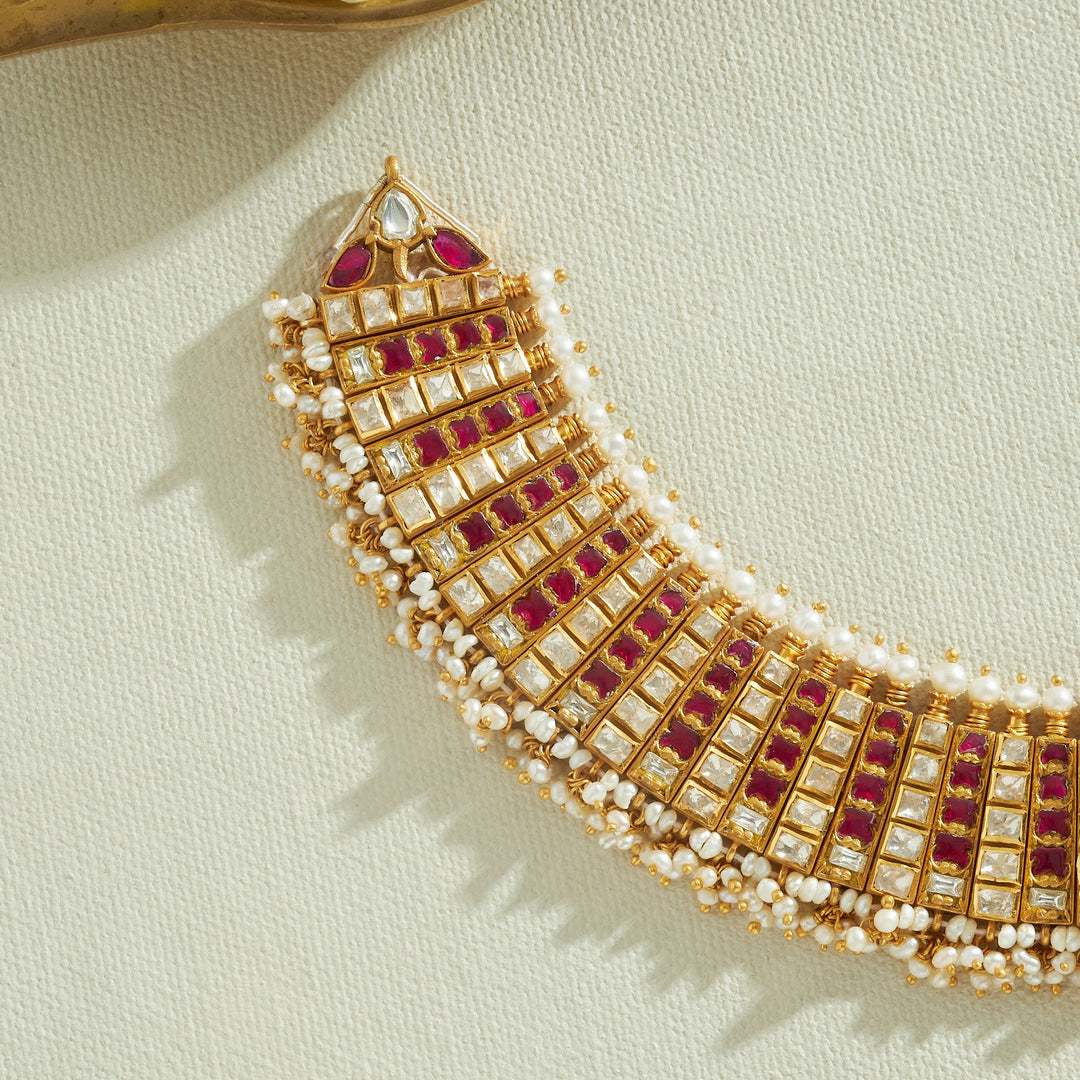 Aarika Phool Kundan Necklace