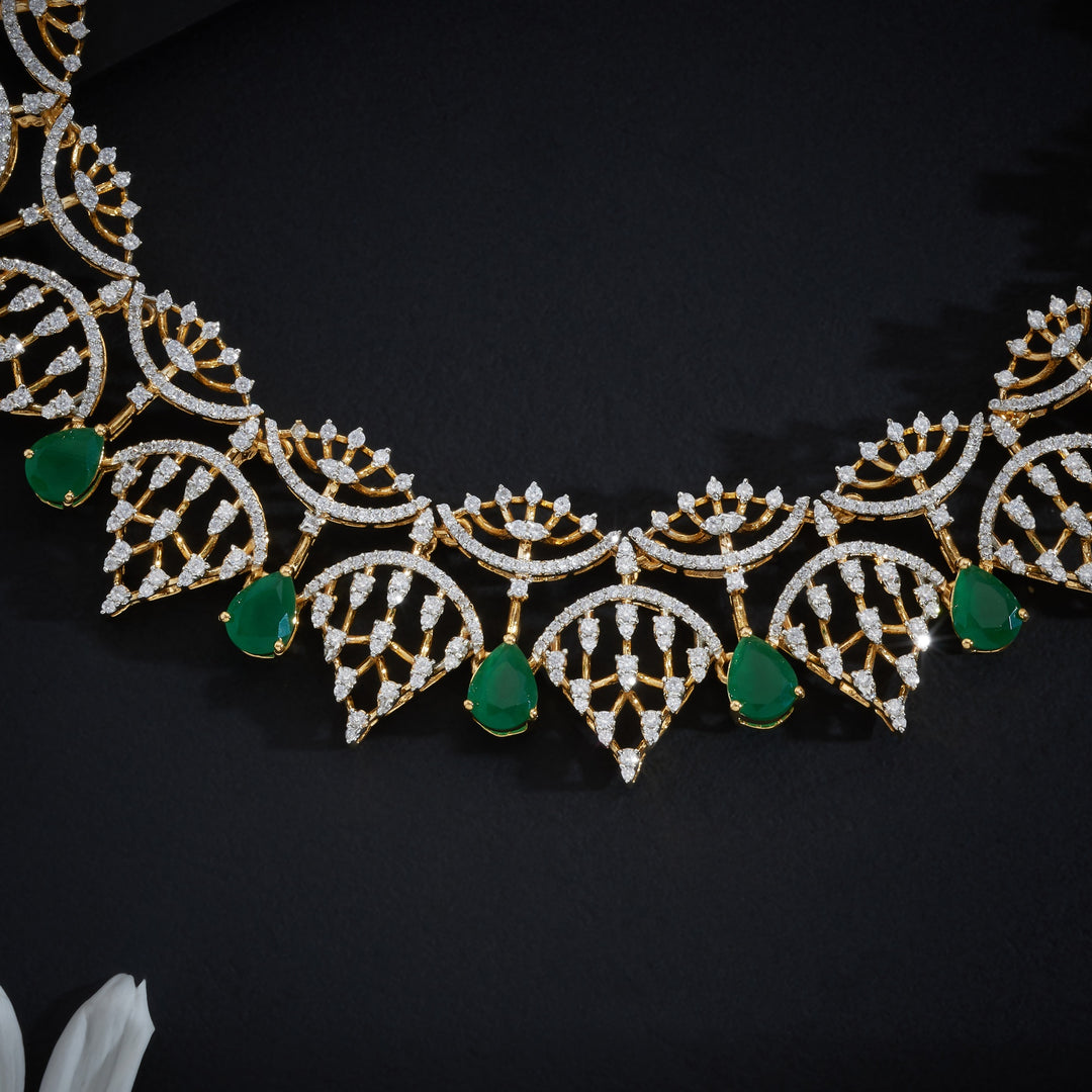 Amaya Pear CZ Necklace Set