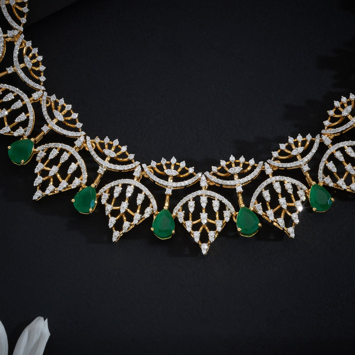 Amaya Pear CZ Necklace Set