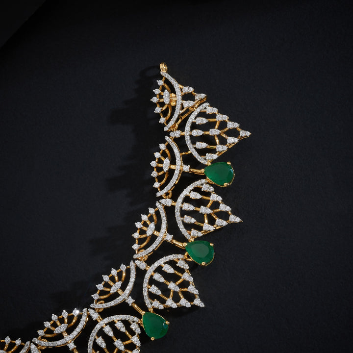 Amaya Pear CZ Necklace Set