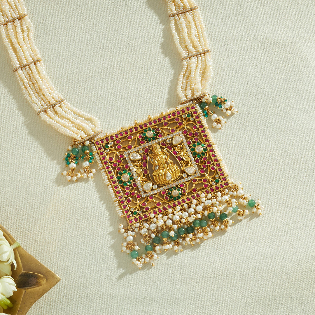 Padmavarna Temple Necklace