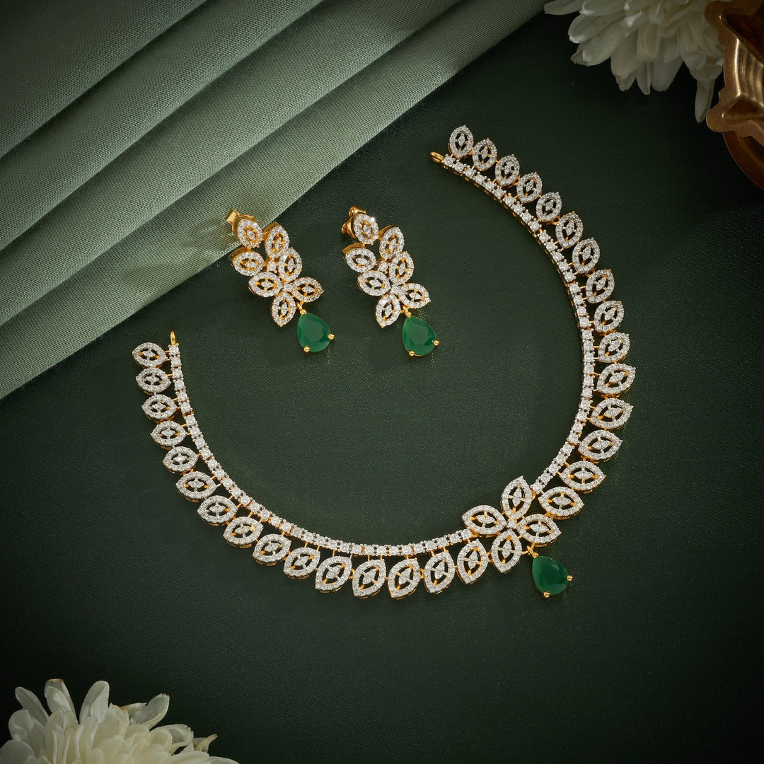 Floriva Pear CZ Necklace Set