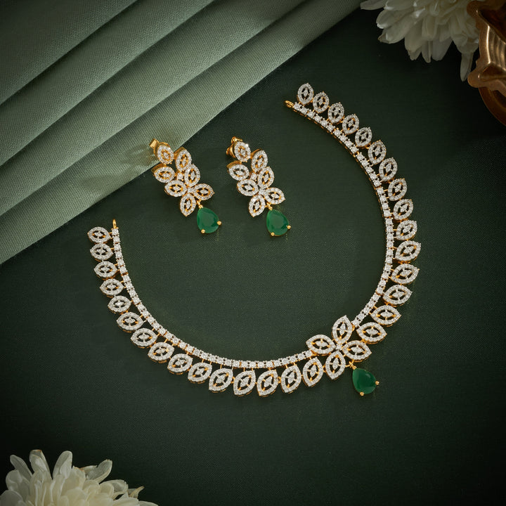 Floriva Pear CZ Necklace Set