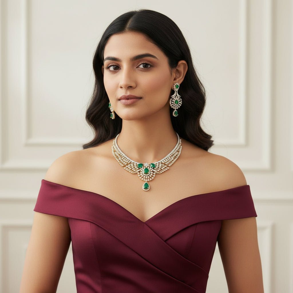 Drovalis Bloomara CZ Necklace Set