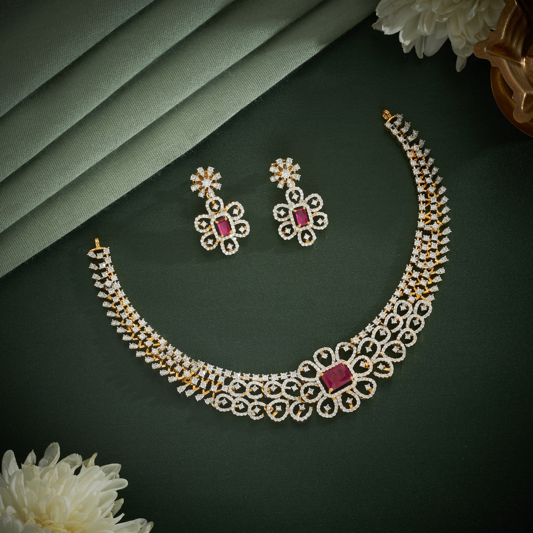 Rectiva CZ Necklace Set