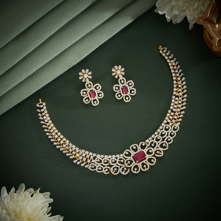 Rectiva CZ Necklace Set