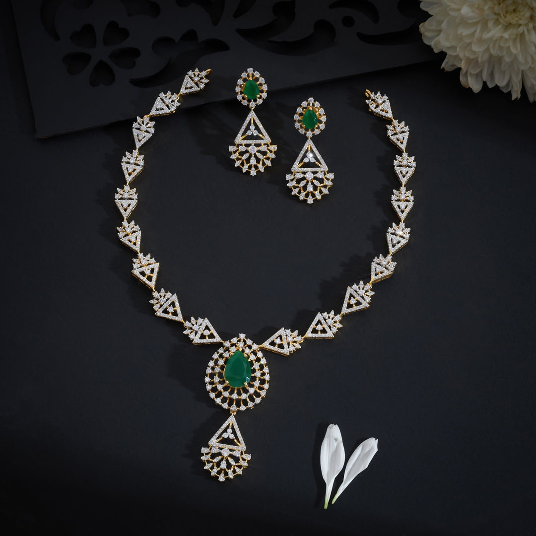 Trivon CZ Necklace Set