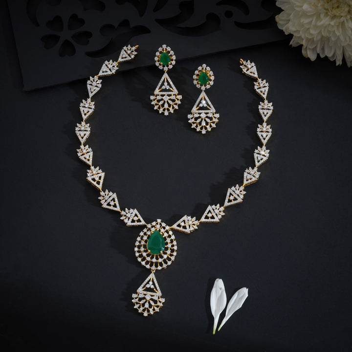 Trivon CZ Necklace Set