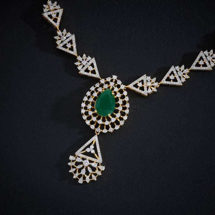Trivon CZ Necklace Set