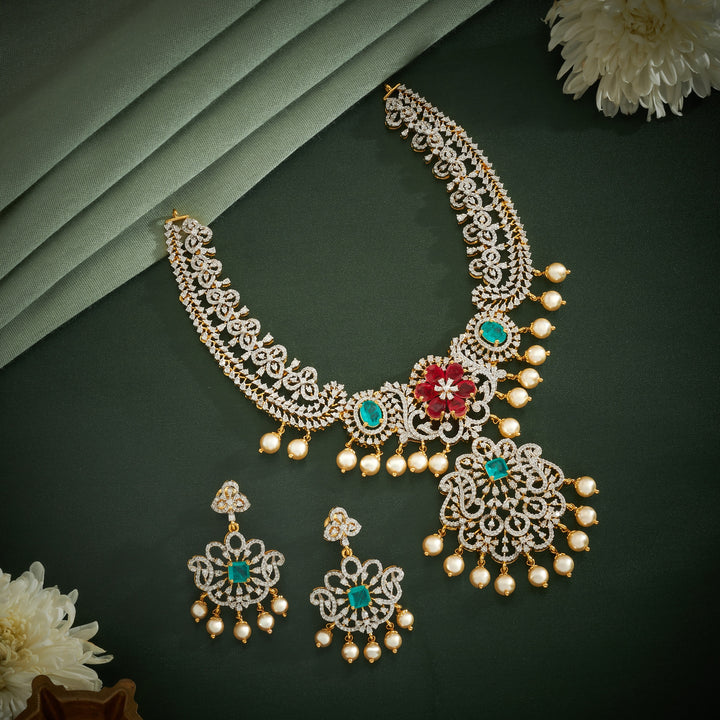 Blossom CZ Necklace set