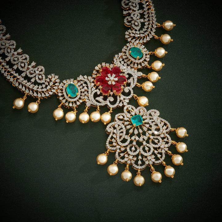 Blossom CZ Necklace set