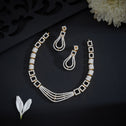Squarica CZ Necklace Set