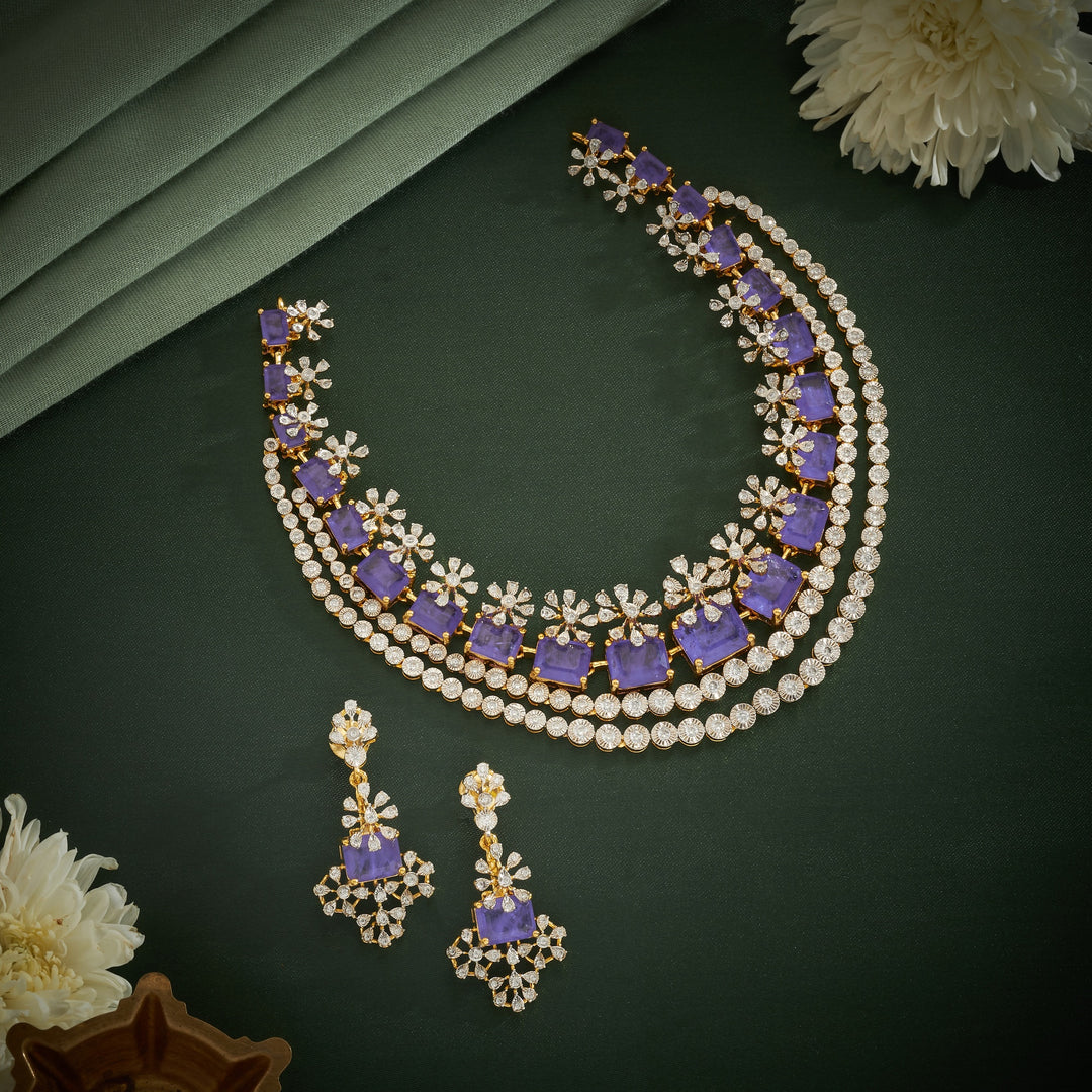 Rectina Florina CZ Necklace Set