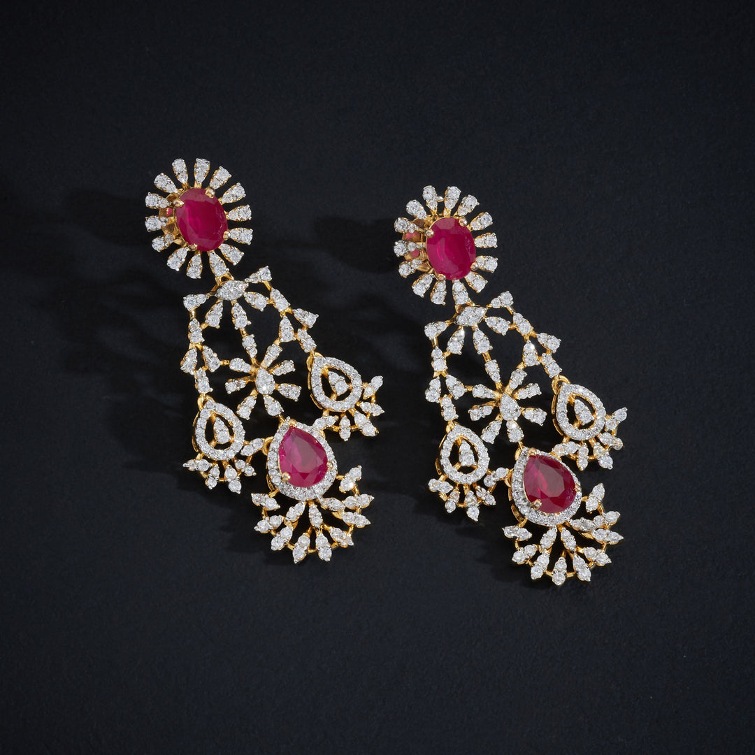 Glitzora-Pear CZ Necklace Set