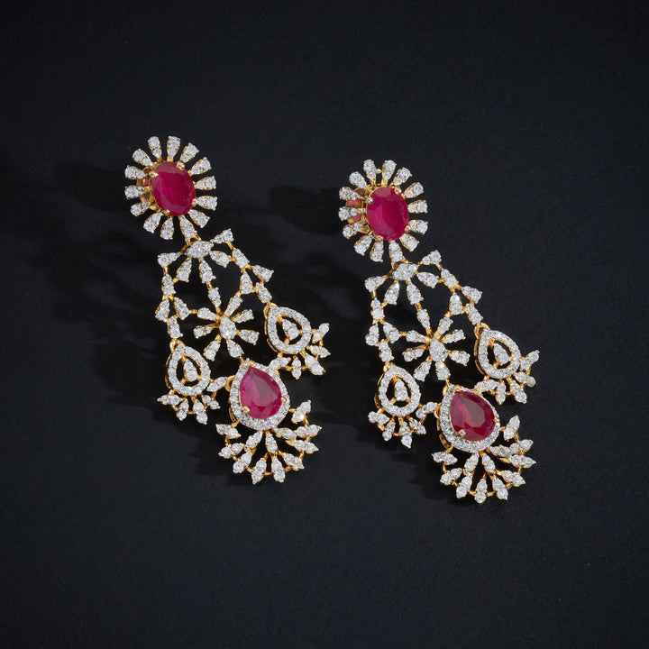 Glitzora-Pear CZ Necklace Set