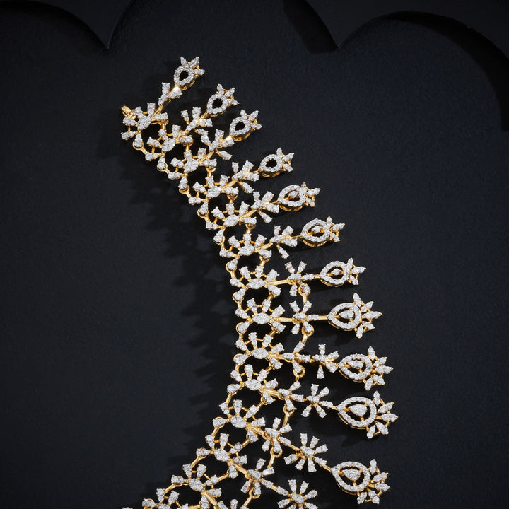 Glitzora-Pear CZ Necklace Set