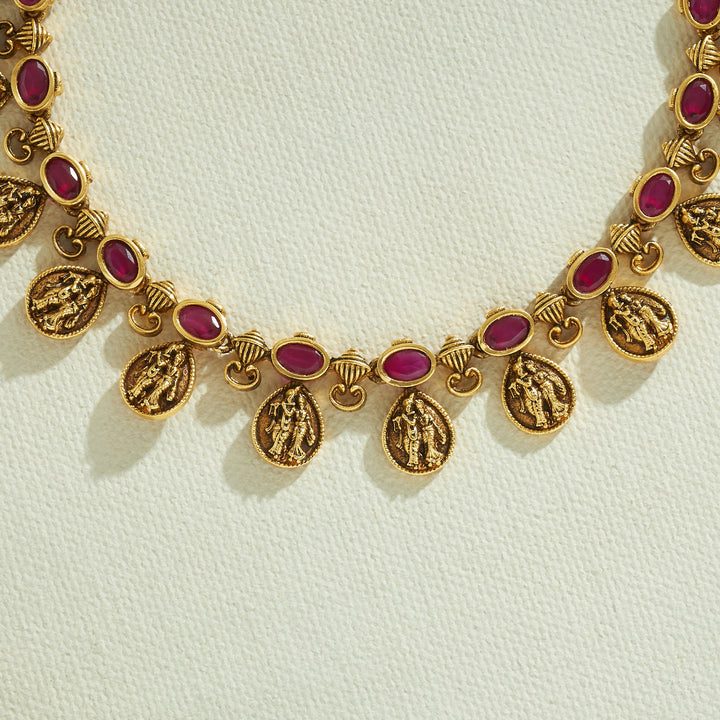 Shyam Sakhi Temple Necklace