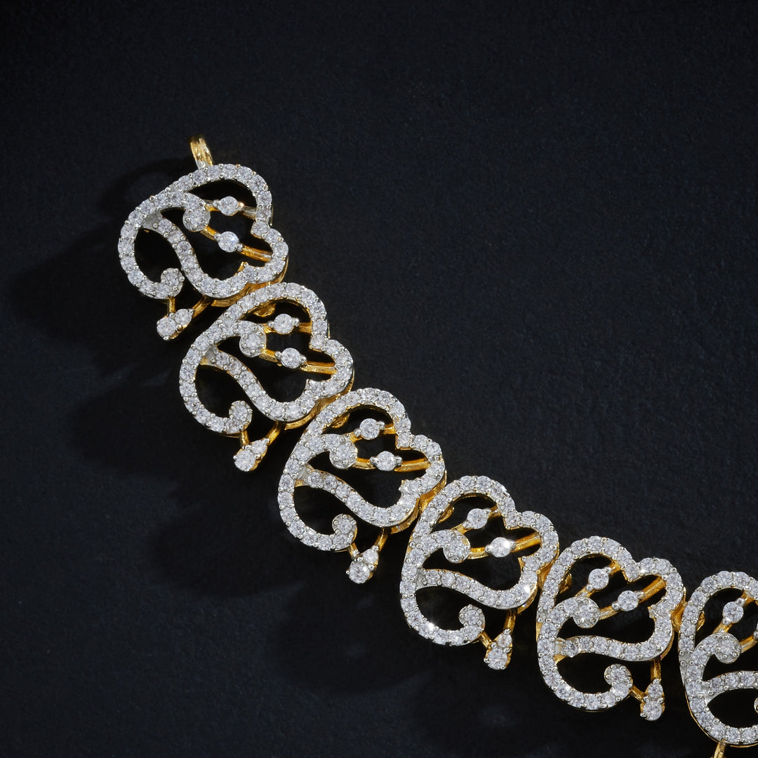 Celestine Plume CZ Necklace Set