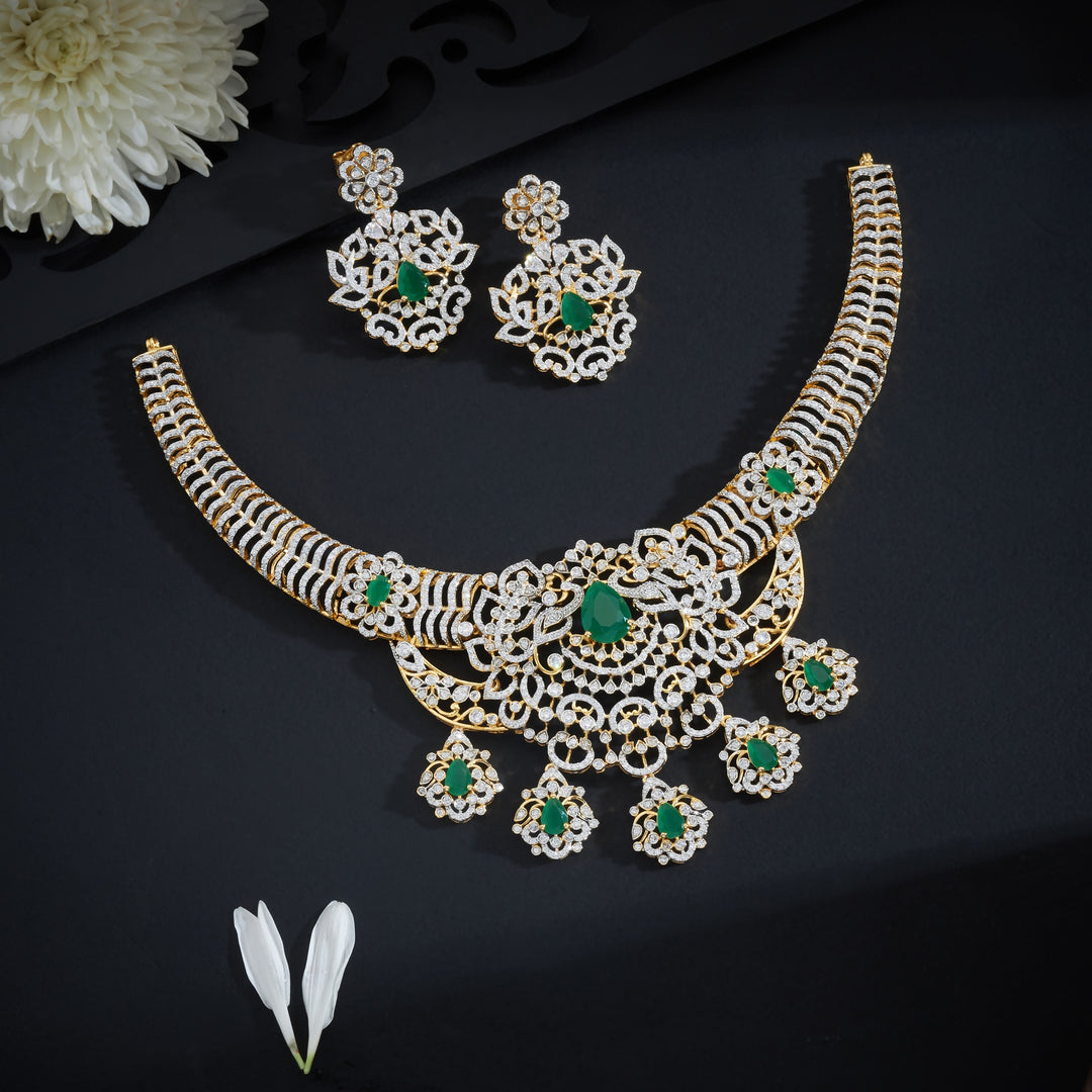 Pearvanshi CZ Necklace Set