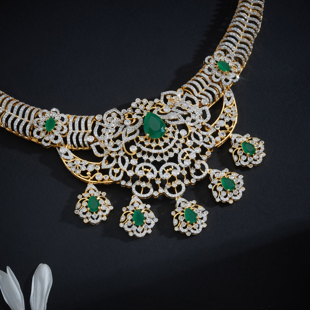 Pearvanshi CZ Necklace Set