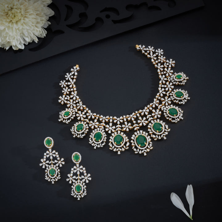 Ovara Flora CZ Necklace Set