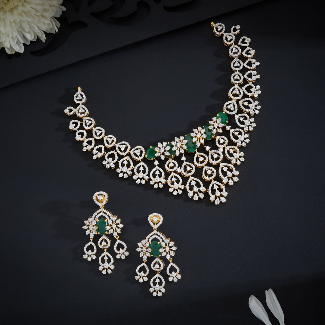 Kalpika CZ Necklace Set