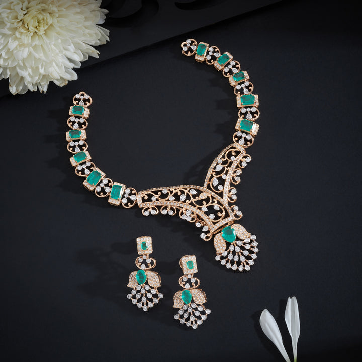 Sunehri Stone Necklace Set