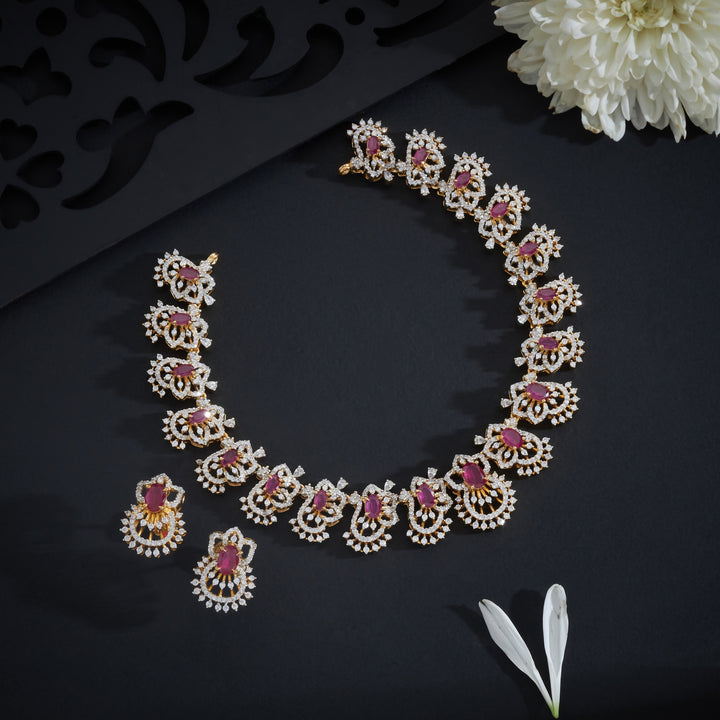 Ovalora CZ Necklace Set