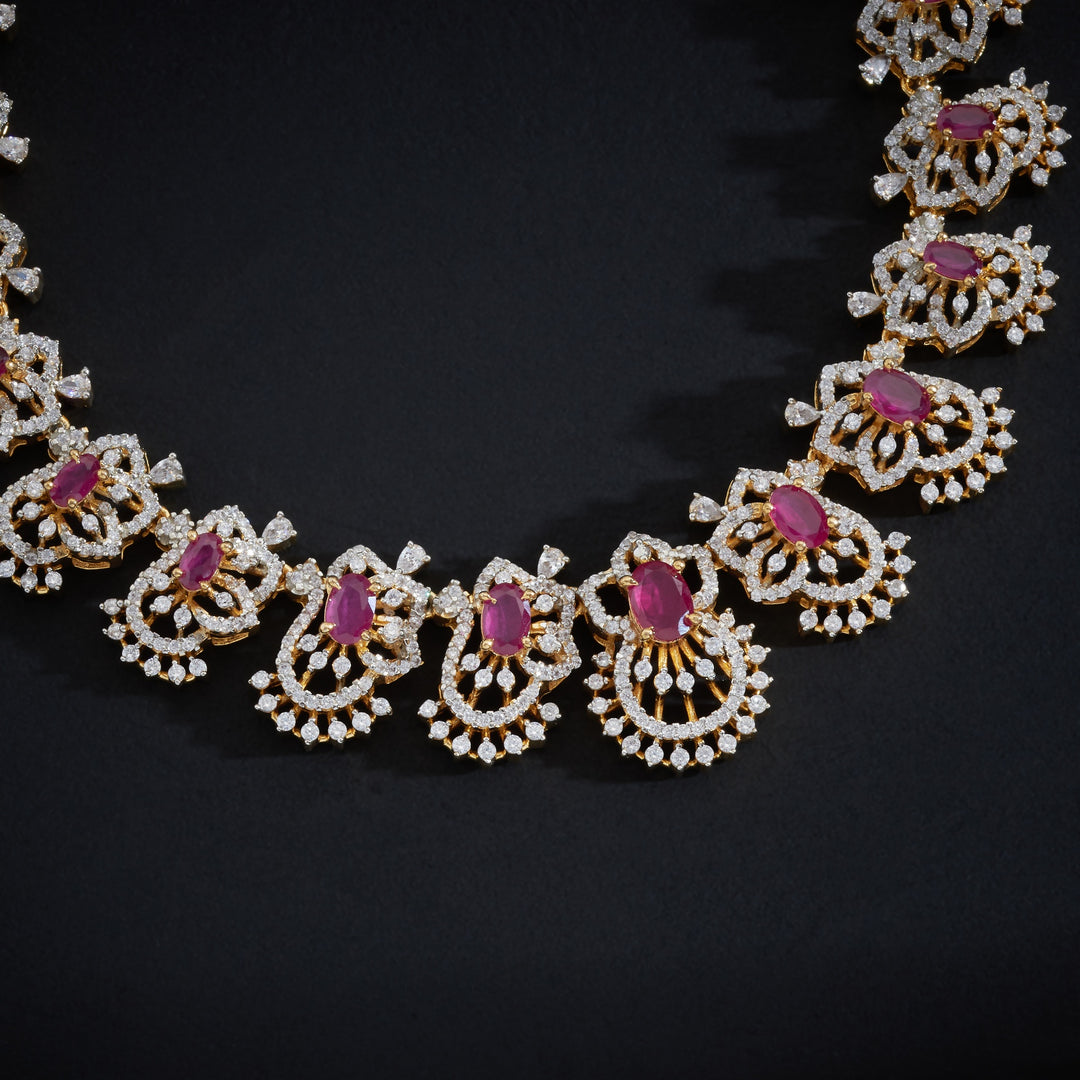 Ovalora CZ Necklace Set